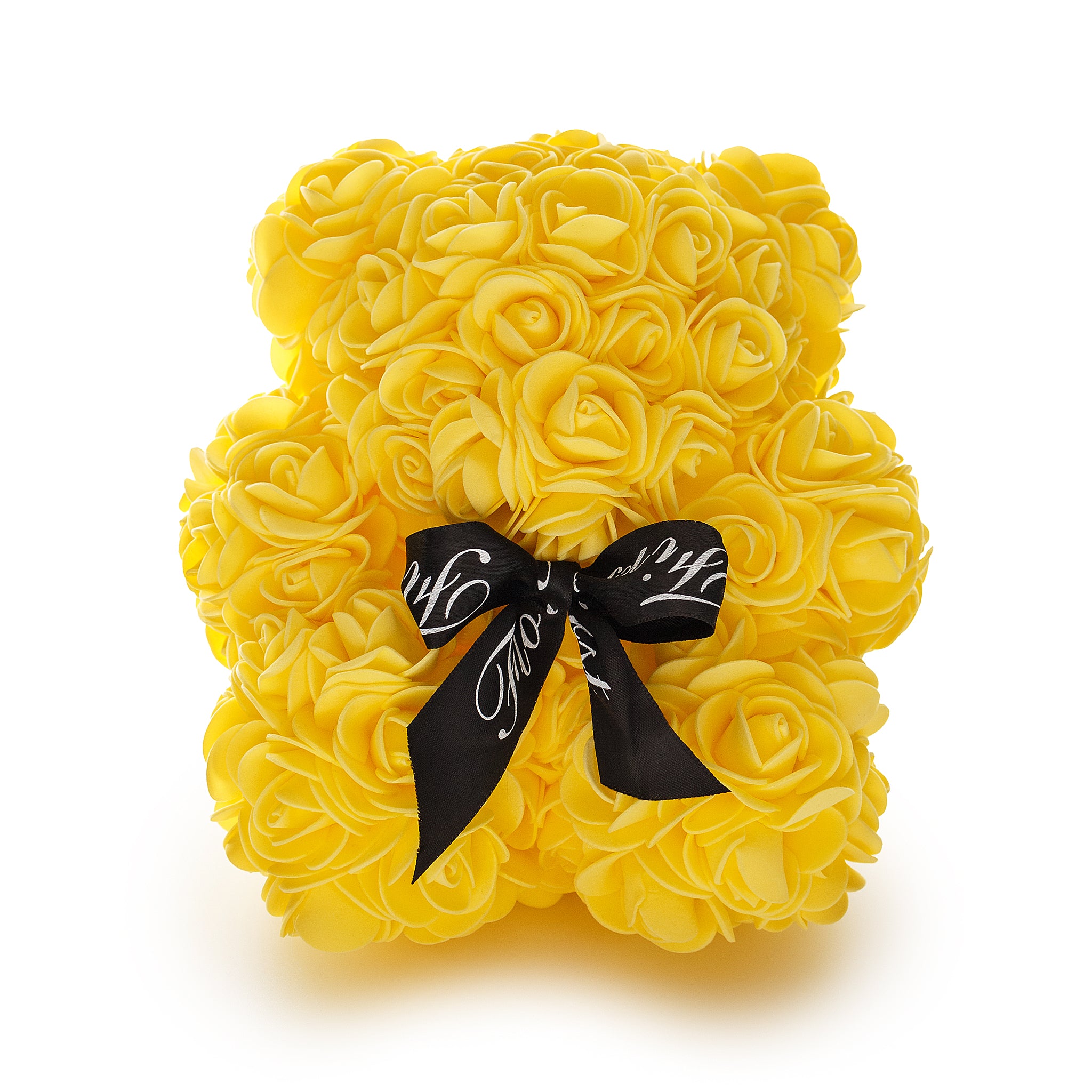 Small Yellow Luxury Handmade Rose Teddy Bear – Flowers First